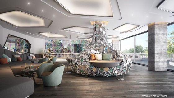 A rendering of the Living Room at W Algarve