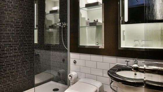 Andaz Hotel Bathroom featuring a Versital bespoke shower tray