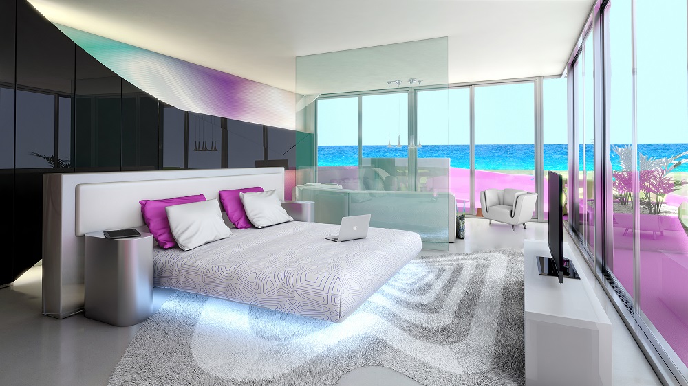 Temptation Cancun Resort - Master Suite Rendering