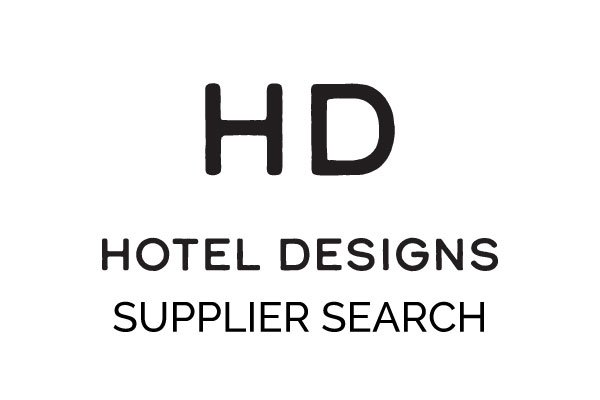 HD Supplier Search logo, white background with black text reading HD, Hotel Designs, Supplier Search