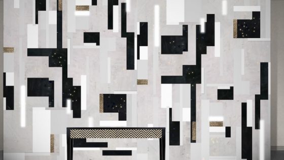 LED wallpaper - black and white patterns