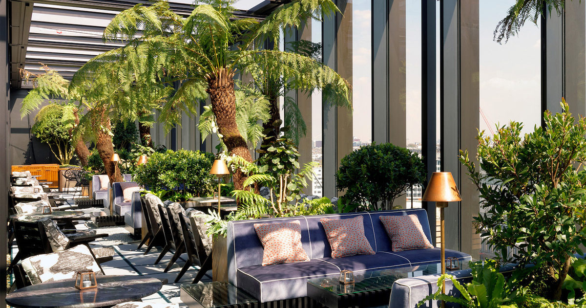 Jungle-like interiors on terrace