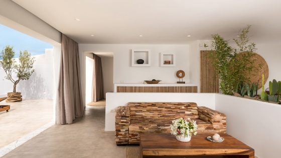 Luce interiors with rustic villa furniture
