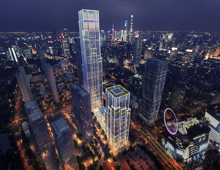 Building which will be the rosewood hotel in Shanghai