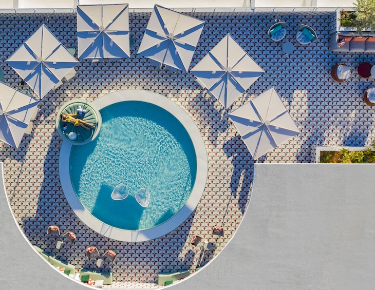 birdseye view of pool from above
