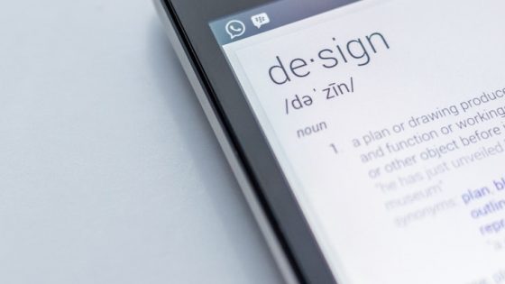Image of 'design' on mobile phone