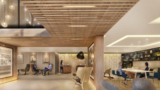 Interior visualisation of ADP's new hotel in Kyiv