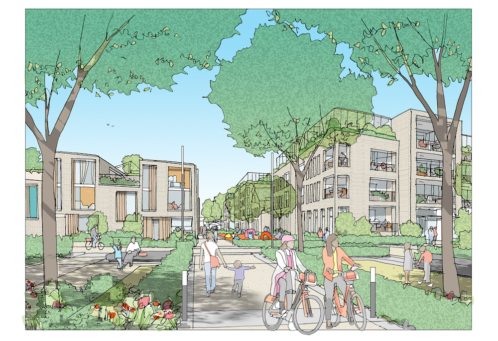 Image caption: Mixed-use leisure sketch scheme in Oxford. | Image credit: ADP Architecture