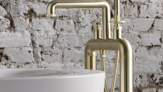Crosswater brushwed brass tap