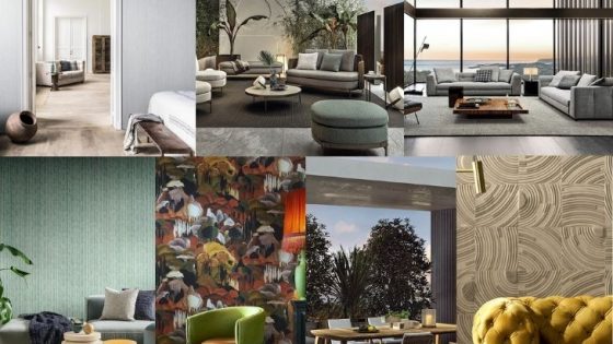 Collage of furniture and wallcoverings