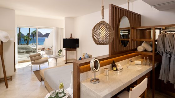 A contemporary, airy suite inside ME Cabo