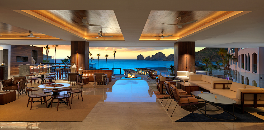 Lobby/lounge inside ME Cabo