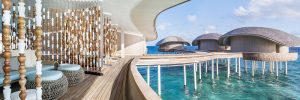 luxury st regis resort built over the sea