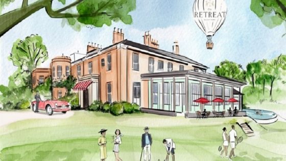 artists impression of country hotel