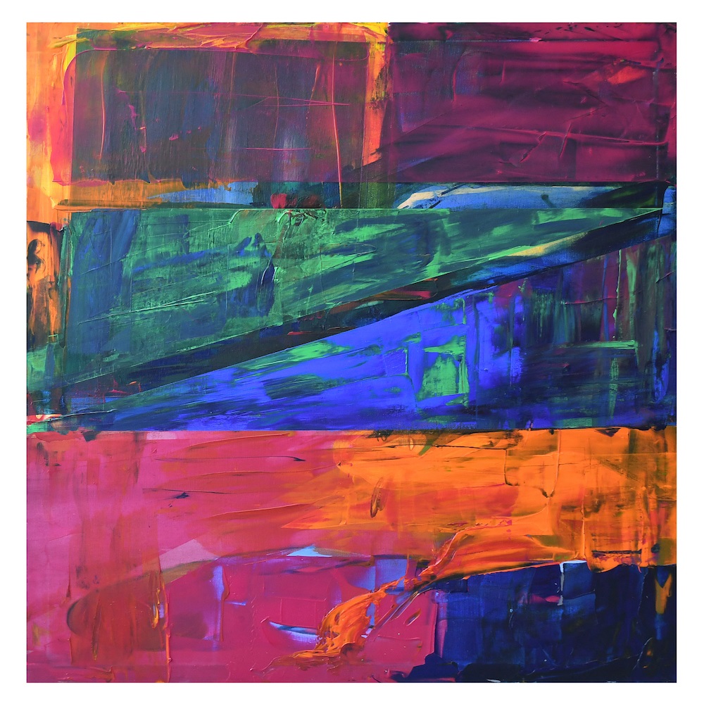 Colour-Explosion a bold bright abstract contemporary painting