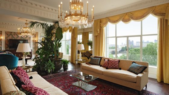 couches and cushions at the gucci suite at the london savoy hotel