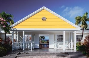 caribbean style architecture in yellow and white at le guanahan rosewood st barthi