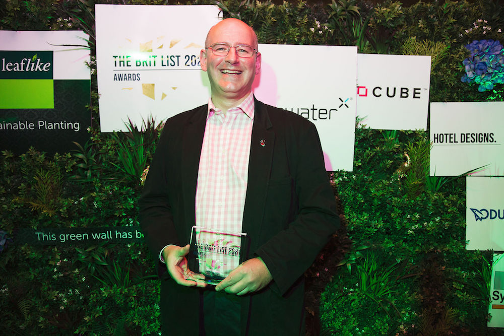 The Brit List Awards: Mark Lissauer from Franklite accepting the Best in Tech award