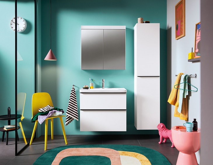 bright colours and pop art in the d-neo nathroom range by duravit