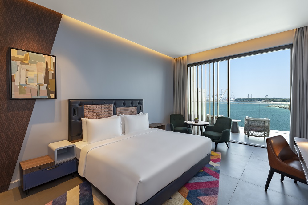 sea view from deluxe room at Hyatt Centric Jumeirah Dubai