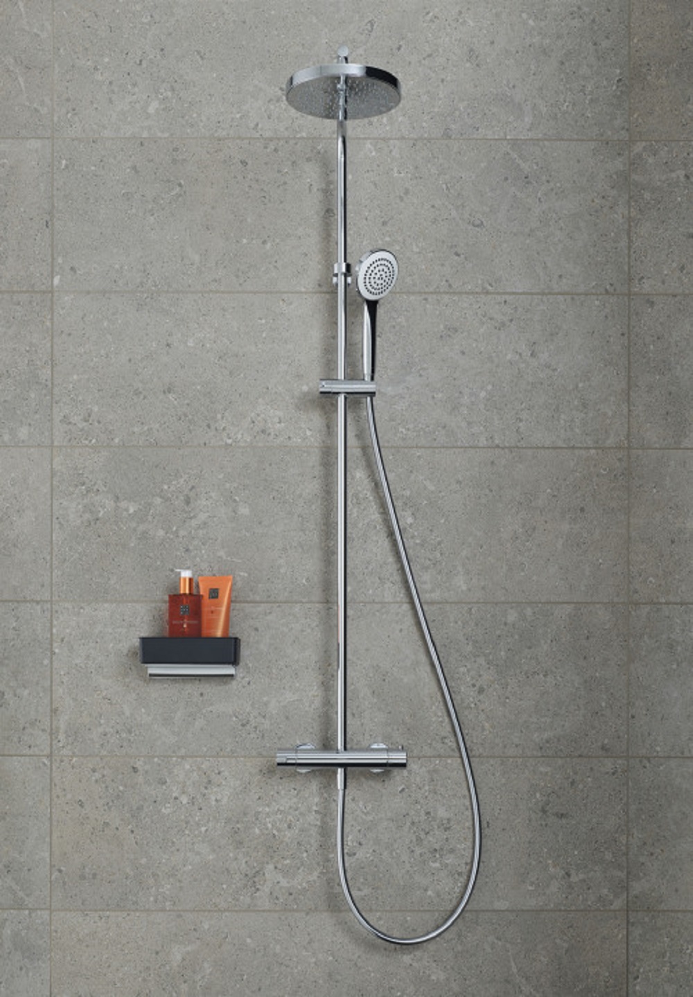 thermostatic heat controls in the shower as a safety feature by Duravit