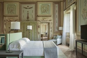 bedroom design by Paola Navone for COMO Castello Del Nero