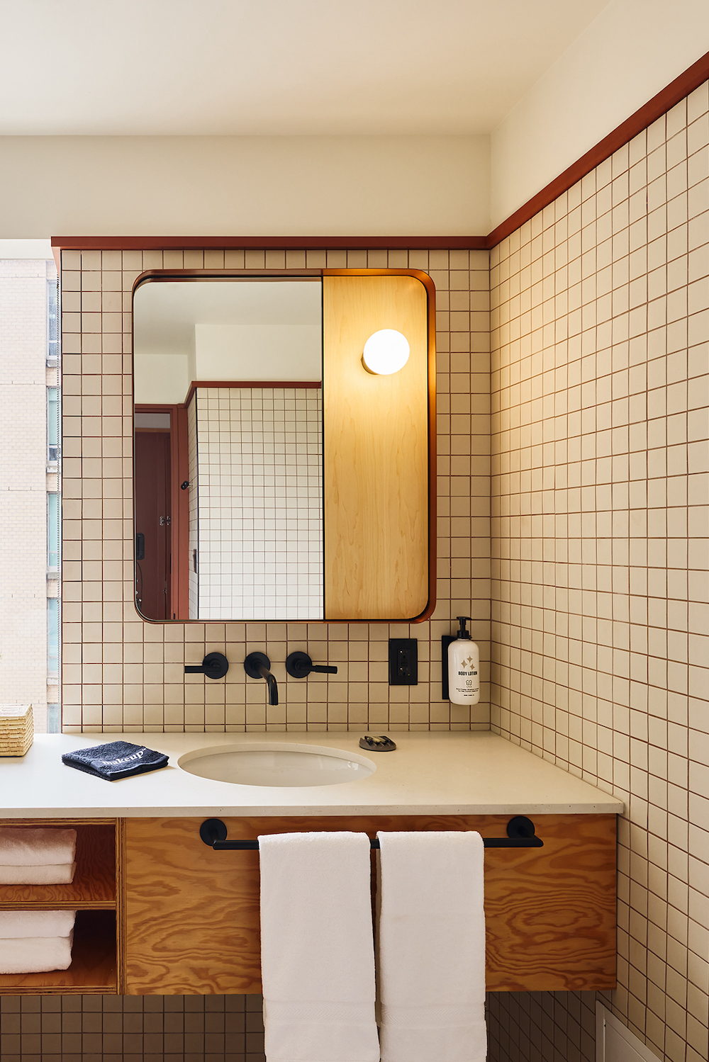 Bathroom inside Ace Hotel Toronto Hotel Designs