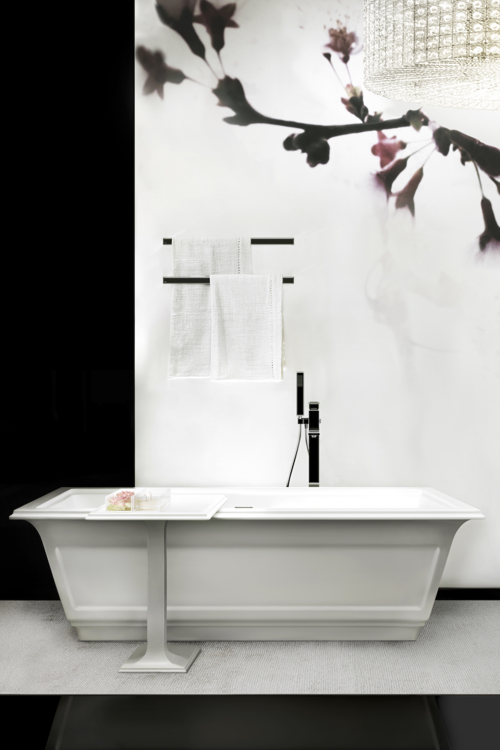 Elegant bath in modern bathroom