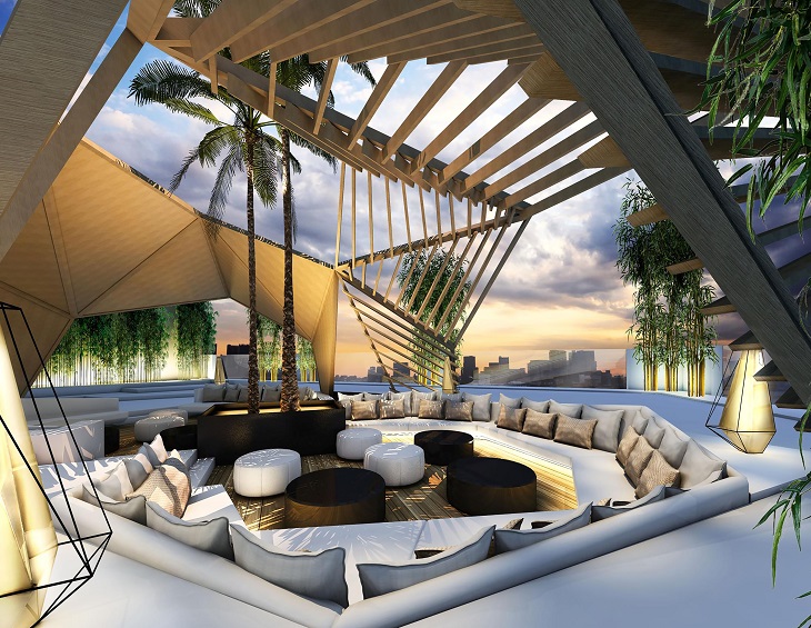 Hilton Bahrain outdoor lounge