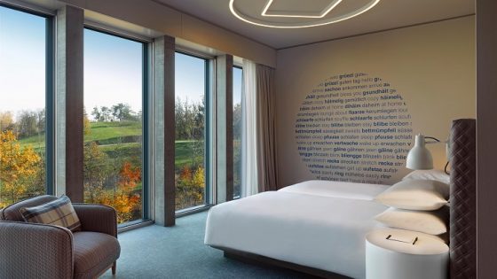 Hyatt Place Zurich Airport The circle bedroom with views over natural scenerybedroom with vi