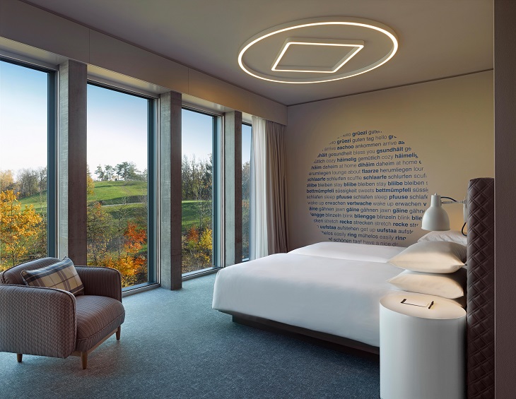 Hyatt Place Zurich Airport The circle bedroom with views over natural scenerybedroom with vi