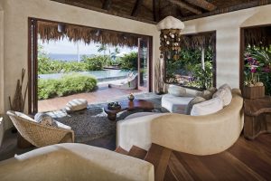 natural materials and finishes in the villa interior at COMO Laucala island fiji