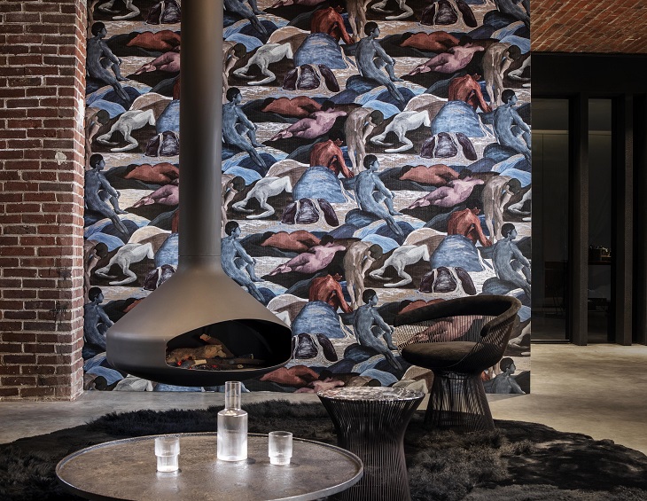 Arte wallcovering Saturnia in the Les Thermes range