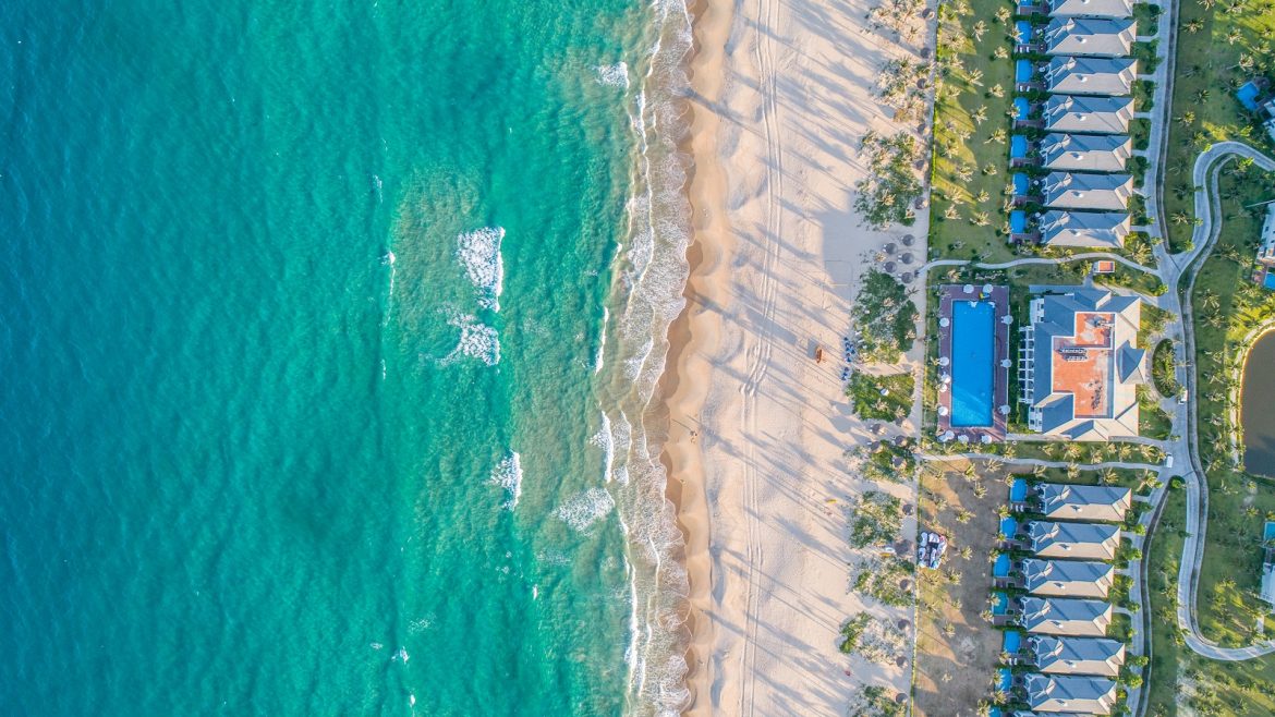 aerial view of future Melia Vinpearl Cam Ranh Beach Resort