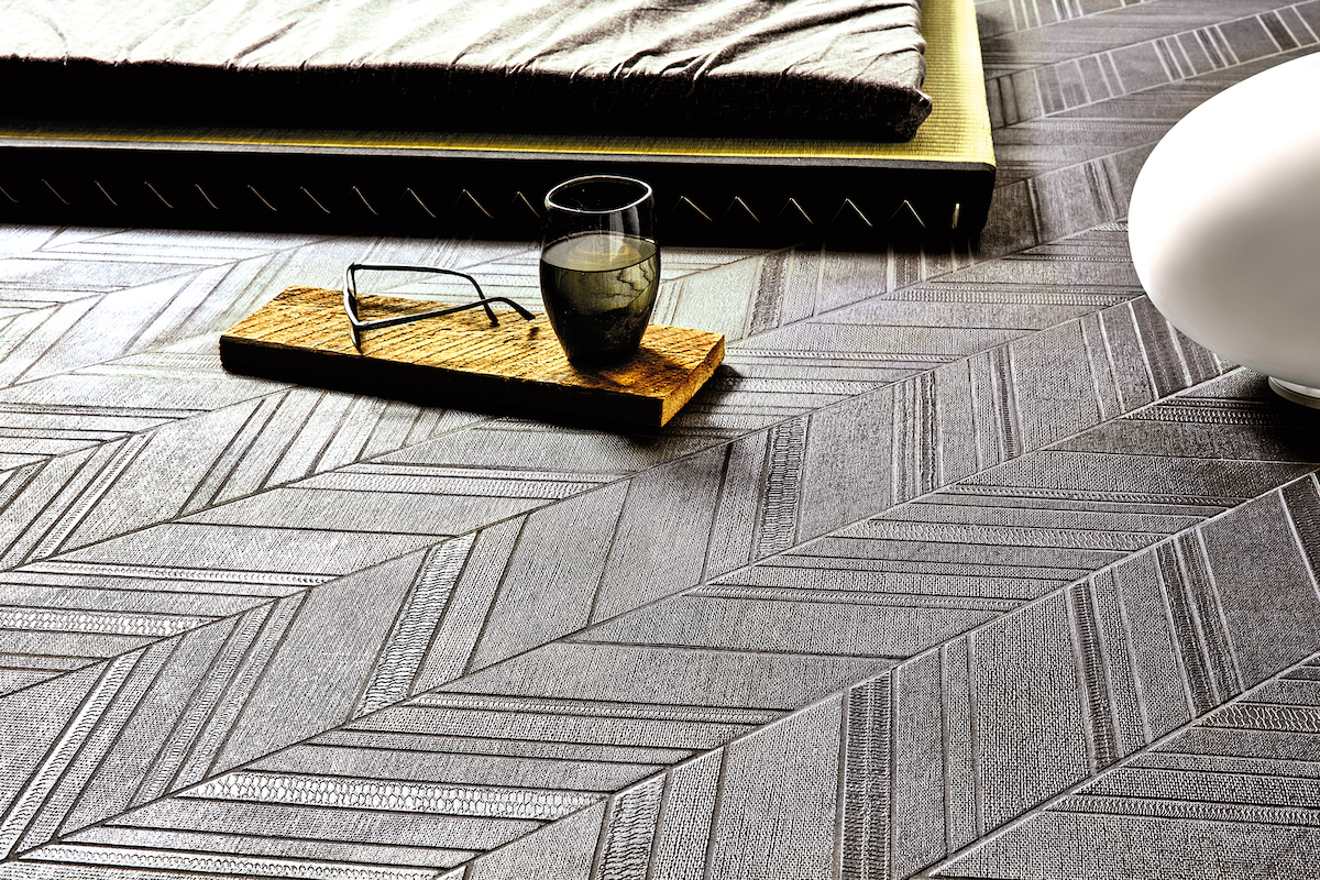 Carbon coloured floor - M+ Loom design Studio Irvine carbon 2