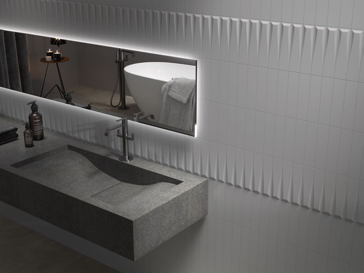 The Three-D tile range has been designed to create shadow effects for a striking finish