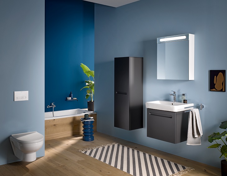 Blue and grey bathroom design with Duravit No 1 range