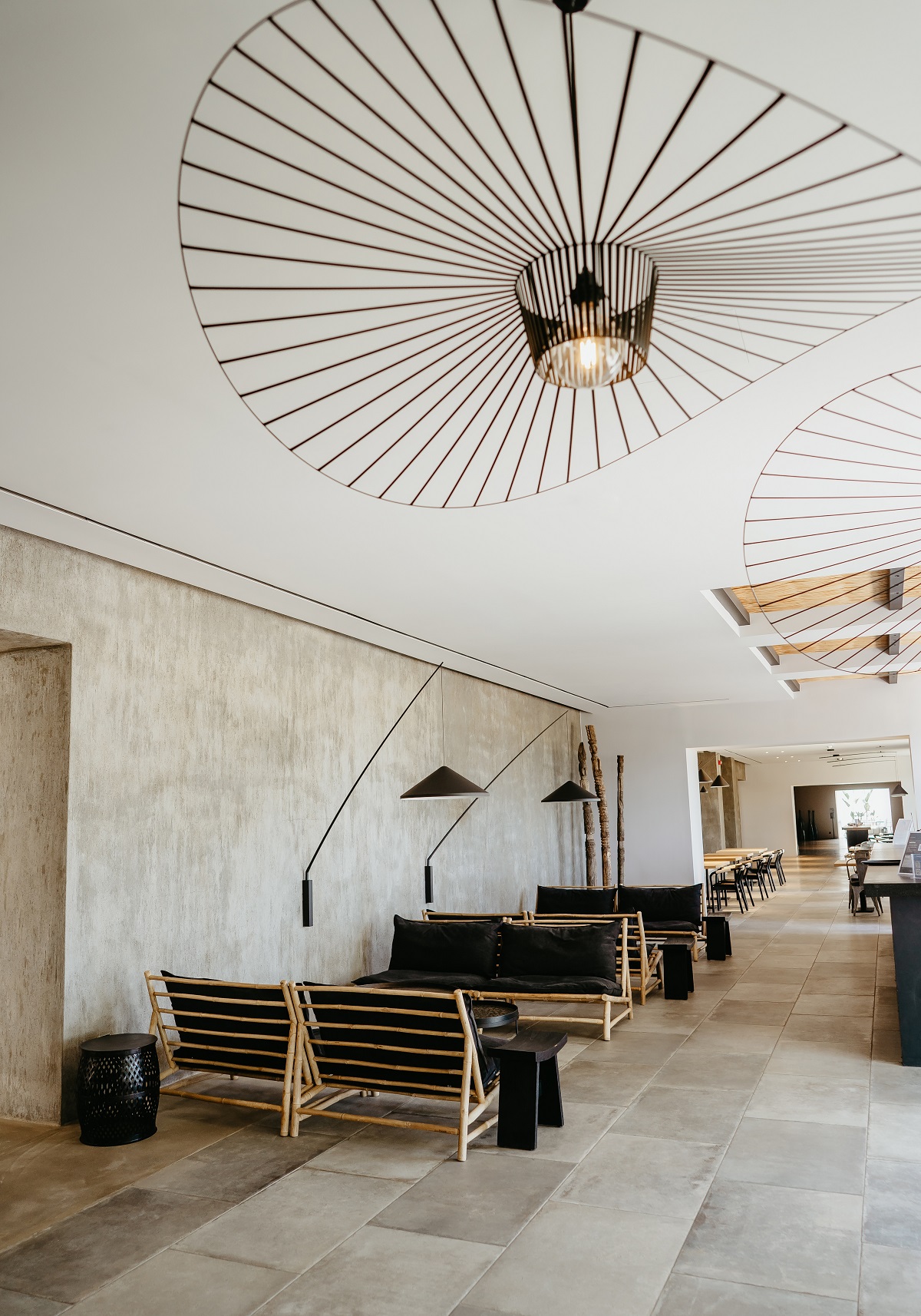 contemporary design in the public areas of Minos Beach Art Hotel