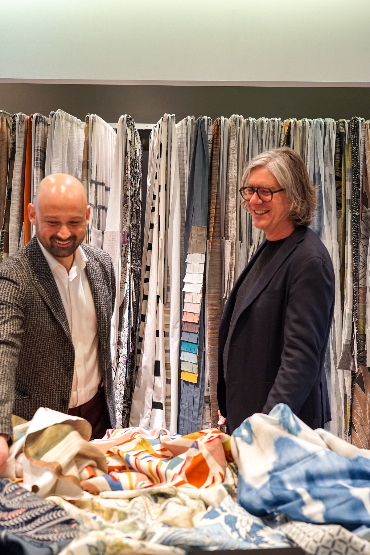 fabric collections in the Zimmer+Rohde showroom in London