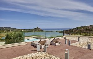 terrace with sea view at the Conrad Chia Laguna Sardinia Presidential Suite 
