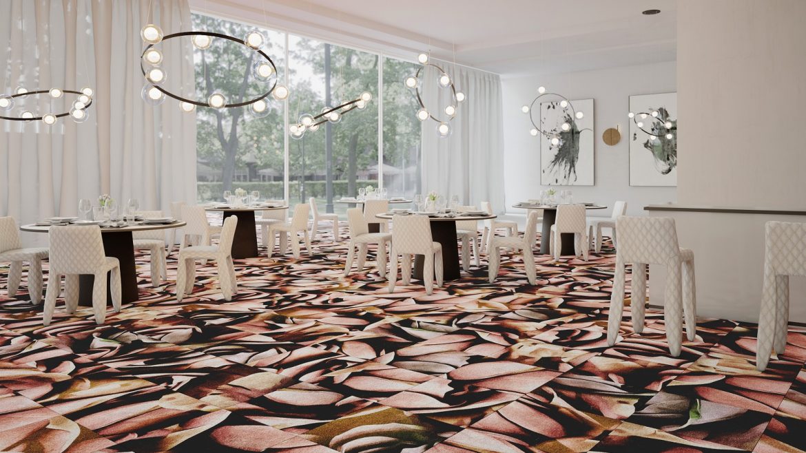 Flora carpet tiles for Moooi Carpets by Marcel Wanders