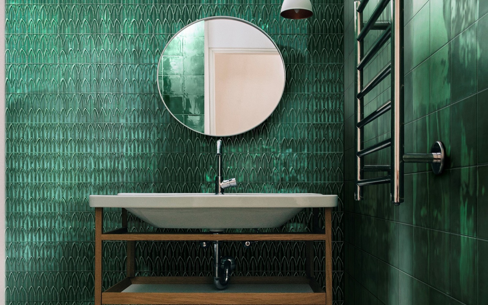 dark green textured tiles in the new CTD Architectural tiles collection