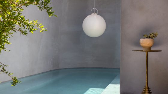 serene corner with a private pool on the island of Paros