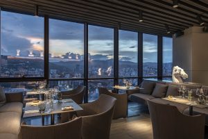 Dumas restaurant with panoramic city views in the Pullman Tbilisi Axis Towers