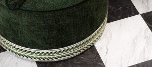 green velvet trim in the Samuel and Sons Atelier Collection