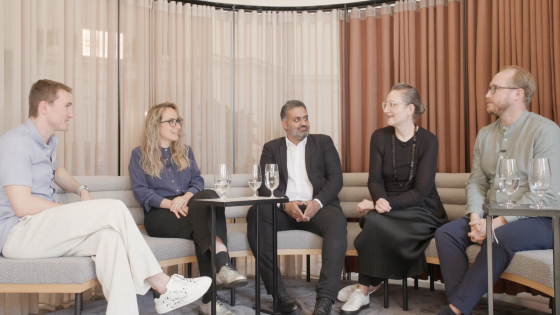 roundtable discussion on blurring the boundaries in design on location at Table Place Chairs in London