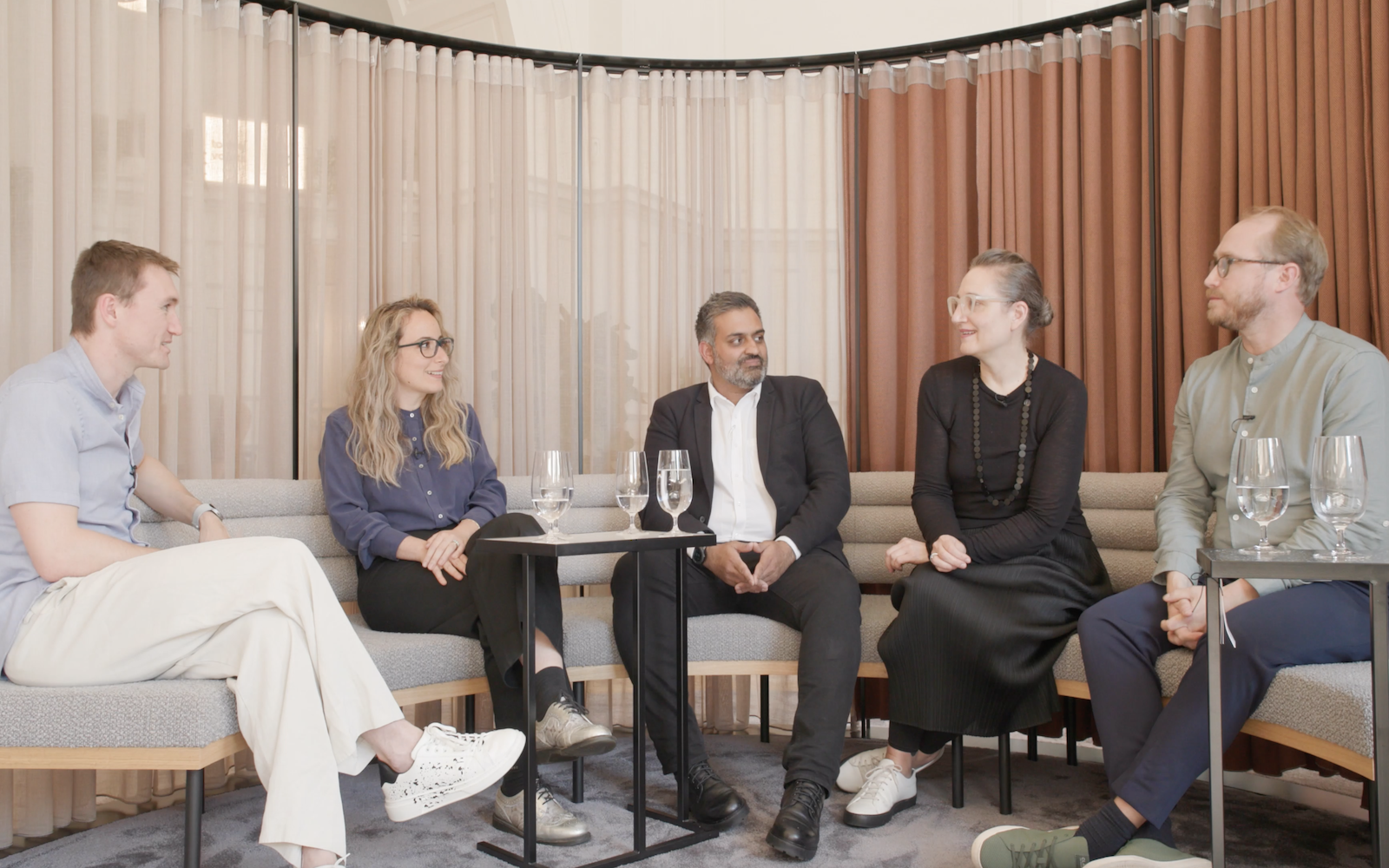 roundtable discussion on blurring the boundaries in design on location at Table Place Chairs in London