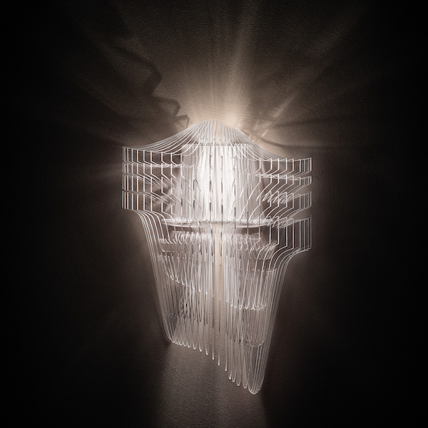 Light chandelier that is abstract