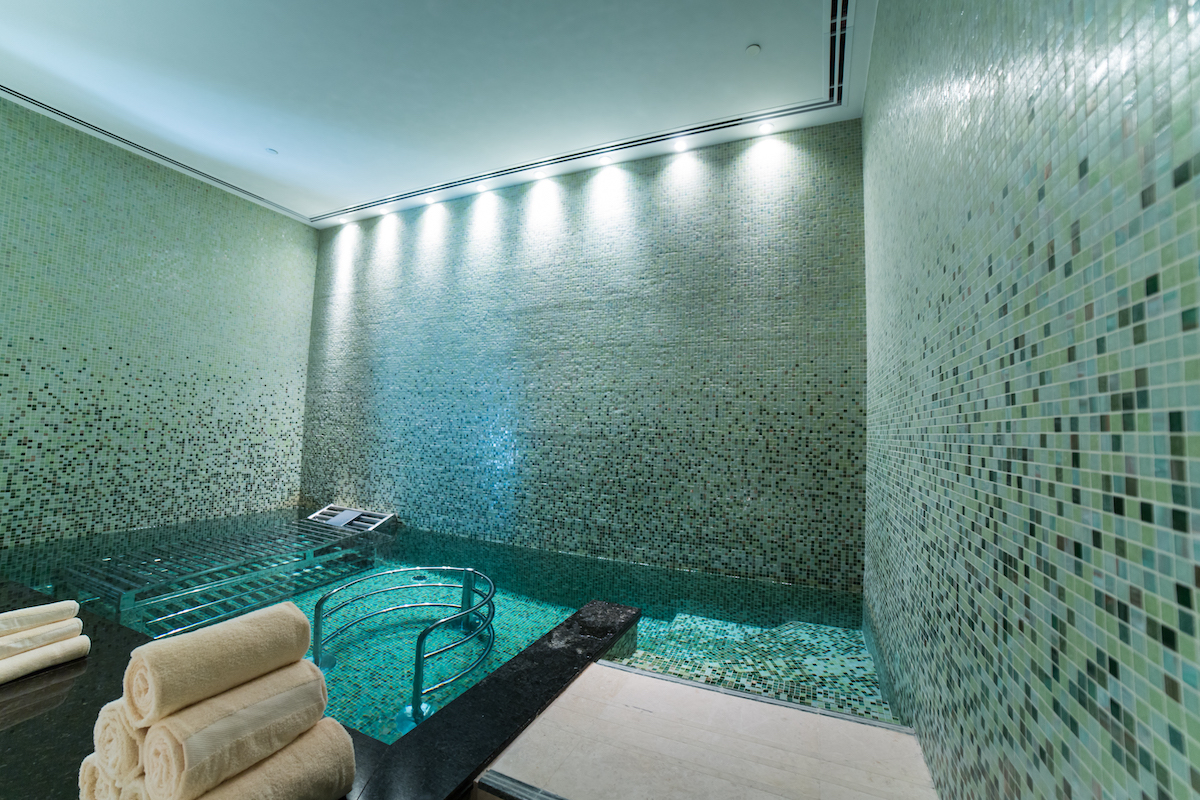 Mosaic tiles in spa
