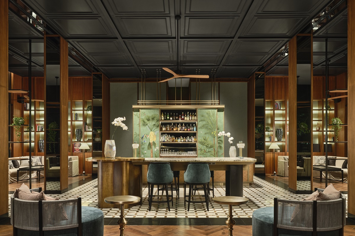 the Regent club designed as a speakeasy with shades of jade